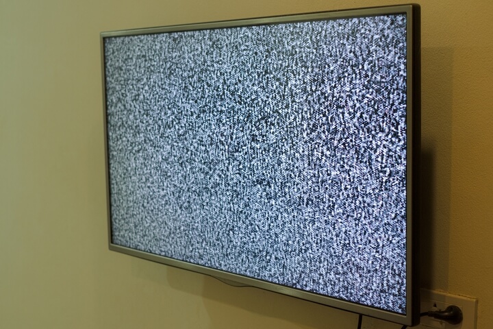 Broken Television Screen